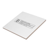 モノグラスタイリッシュムおよびビジネス名(または他の文字) タイル (側面)