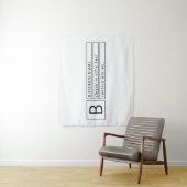 モノグラスタイリッシュムおよびビジネス名(または他の文字) タペストリー (インサイチュ)