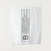 モノグラスタイリッシュムおよびビジネス名(または他の文字) タペストリー (正面)