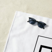 モノグラスタイリッシュムおよびビジネス名(または他の文字) ビーチタオル (インサイチュ)