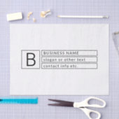 モノグラスタイリッシュムおよびビジネス名(または他の文字) 薄葉紙 (クラフト)