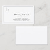 モノグラスタイリッシュムお洒落デザインモダンクラス 名刺 (正面/裏面)