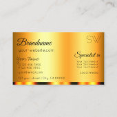 モノグラスタイリッシュムでオレンジ色のグラマエレガントラス 名刺 (裏面)