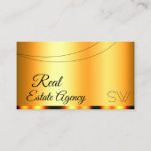 モノグラスタイリッシュムでオレンジ色のグラマエレガントラス 名刺 (正面)