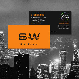 モノグラスタイリッシュムとロモダンゴのオレンジ色の黒 名刺