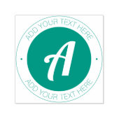 モノグラスタイリッシュムと文字またはロゴの追加 セルフインキングスタンプ (デザイン)