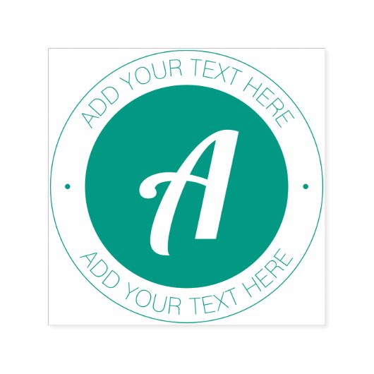 モノグラスタイリッシュムと文字またはロゴの追加 セルフインキングスタンプ (デザイン)