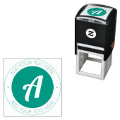 モノグラスタイリッシュムと文字またはロゴの追加 セルフインキングスタンプ (インサイチュ)