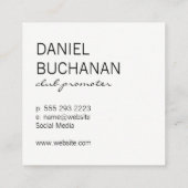 モノグラスタイリッシュムグラマーストライプのゴールデン スクエア名刺 (裏面)