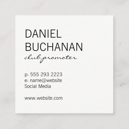 モノグラスタイリッシュムグラマーストライプのゴールデン スクエア名刺 (裏面)