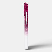 モノグラスタイリッシュムピンクグリッター名白 Case-Mate iPhoneケース (裏面 / 左)