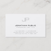 モノグラスタイリッシュムモダンクリーンデザイントレンディーラグジュアリー 名刺 (裏面)