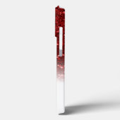 モノグラスタイリッシュムレッドグリッター名白 Case-Mate iPhoneケース (裏面 / 左)