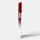 モノグラスタイリッシュムレッドグリッター名白 Case-Mate iPhoneケース (裏面 / 右)