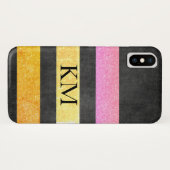 モノグラスタイリッシュム付きカラーグリッター Case-Mate iPhoneケース (裏面(横))