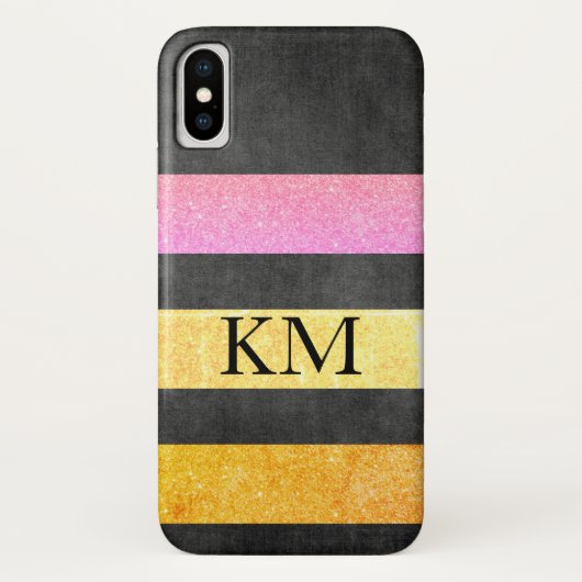 モノグラスタイリッシュム付きカラーグリッター Case-Mate iPhoneケース (裏面)