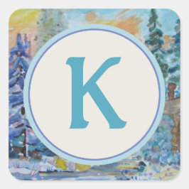 モノグラスタイリッシュム封筒用シール スクエアシール