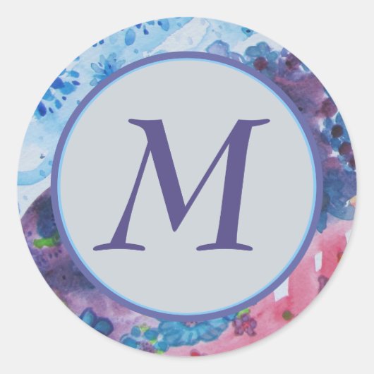 モノグラスタイリッシュム封筒用シール ラウンドシール (正面)