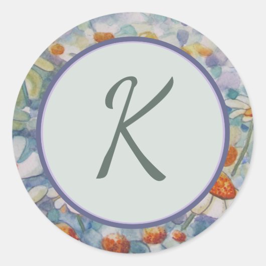 モノグラスタイリッシュム封筒用シール ラウンドシール (正面)