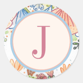 モノグラスタイリッシュム封筒用シール ラウンドシール