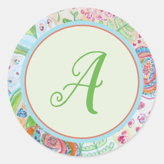 モノグラスタイリッシュム封筒用シール ラウンドシール (正面)