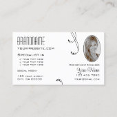 モノグラスタイリッシュム華美と写真の白黒 名刺 (裏面)