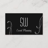 モノグラスタイリッシュム華美と写真の白黒 名刺 (正面)