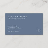 モノグラスタイリッシュム |ネイビモダンー&ホワイトのエレガンス 名刺 (正面)