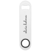 モノグラスタイリッシュム |ミニマルモダンリストホワイトスクリプト スピード栓抜き (正面)