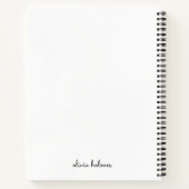 モノグラスタイリッシュム |ミニマルモダンリストホワイトスクリプト ノートブック (裏面)