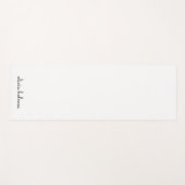 モノグラスタイリッシュム |ミニマルモダンリストホワイトスクリプト ヨガマット (正面(横))