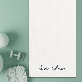 モノグラスタイリッシュム |ミニマルモダンリストホワイトスクリプト ヨガマット