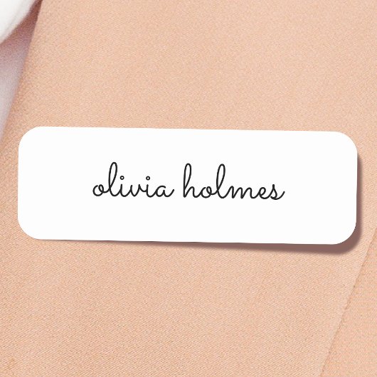 モノグラスタイリッシュム |ミニマルモダンリストホワイトスクリプト 名札