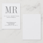 モノグラスタイリッシュモダンムユニーク名刺 名刺 (正面/裏面)