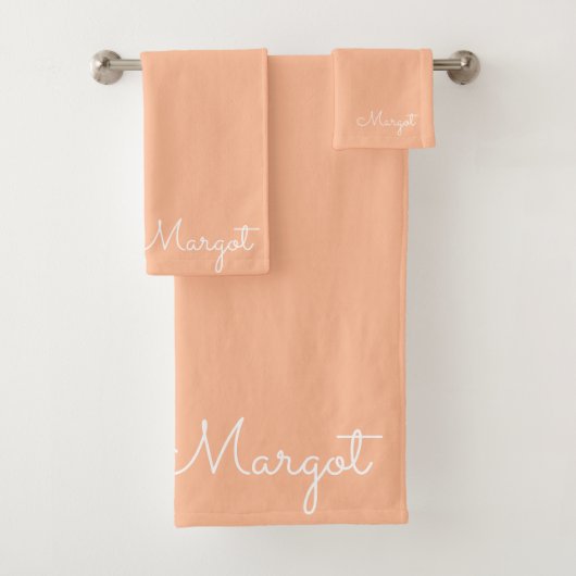 モノグラスタイリッシュモダンム桃 バスタオルセット (インサイチュ)