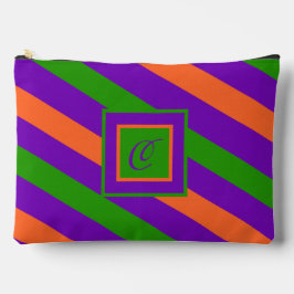 モノグラストライプのムカラフル&鮮やか アクセサリーポーチ