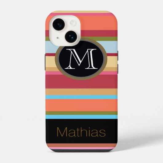 モノグラストライプム iPhoneケース (裏面)