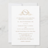 モノグラスペインのムフォーマル・結婚式招待状 招待状 (正面)