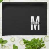 モノグラパーソナライズされたムとネーム用タオル キッチンタオル (折り畳み)
