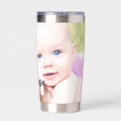 モノグラパーソナライズされたムと写真 保温保冷タンブラー (背面)