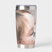 モノグラパーソナライズされたムと写真 保温保冷タンブラー (正面)