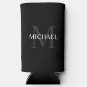 モノグラパーソナライズされたムと名前のクーラーボックス スリム缶クーラー (正面)