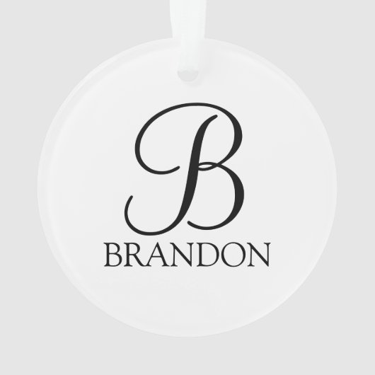 モノグラパーソナライズされたムと名前のスクリプト オーナメント (裏面)