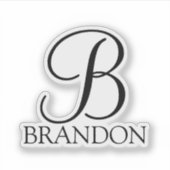 モノグラパーソナライズされたムと名前のスクリプト シール (正面)