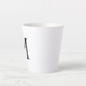 モノグラパーソナライズされたムと名前のラテマグ カフェラテマグ (正面)