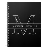 モノグラパーソナライズされたムと名前の付いたノートブック ノートブック (正面)