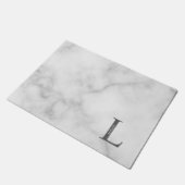 モノグラパーソナライズされたムと名前の形式 ドアマット (アングル)