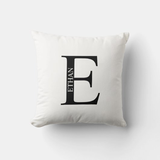 モノグラパーソナライズされたムと名前の装飾用クッション クッション (正面)
