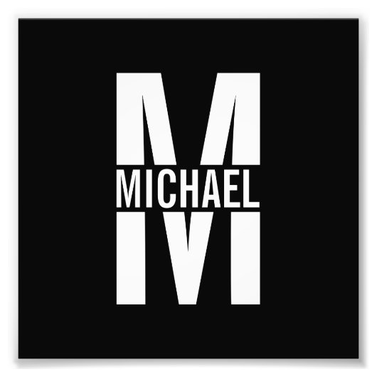 モノグラパーソナライズされたムと名前フォトプリント フォトプリント (正面)