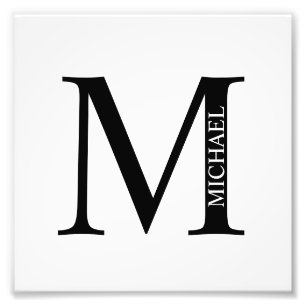 モノグラパーソナライズされたムと名前フォトプリント フォトプリント